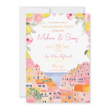 Invitación a una fiesta de compromiso con temas it