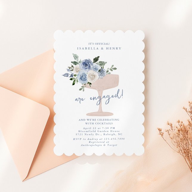 Invitación a una fiesta de compromiso floral de ch (Subido por el creador)