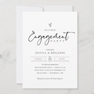 Invitación a una fiesta de compromiso moderno