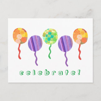 Invitación a una fiesta de cumpleaños con globos a