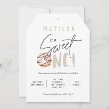 Invitación a una fiesta de cumpleaños de donut dul