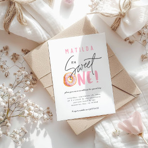 Invitación a una fiesta de cumpleaños de donut dul