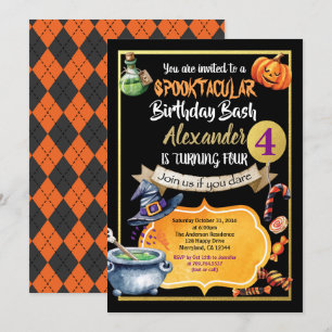 Invitación a una fiesta de cumpleaños de Halloween