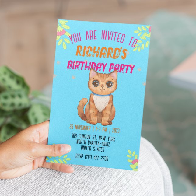 Invitación a una Fiesta de Cumpleaños de Niños con (Subido por el creador)