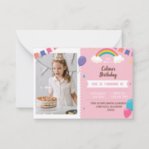 Invitación A Una Fiesta De Cumpleaños De Tema Rosa