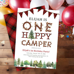 Invitación a una fiesta de cumpleaños de un Camper