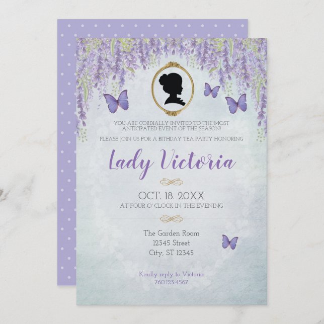 Invitación a una fiesta de cumpleaños inspirada en (Anverso / Reverso)