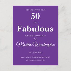 Invitación a una fiesta de cumpleaños número 50