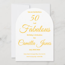 Invitación a una fiesta de cumpleaños número 50