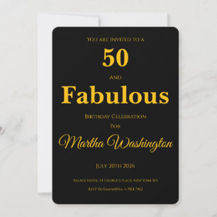 Invitación a una fiesta de cumpleaños número 50