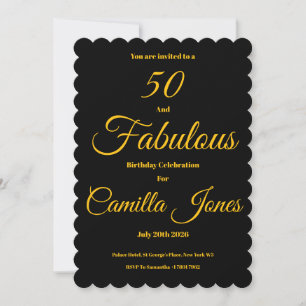 Invitación a una fiesta de cumpleaños número 50