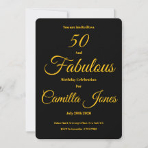 Invitación a una fiesta de cumpleaños número 50