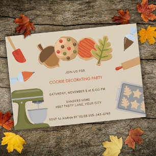 INVITACIÓN A UNA FIESTA DE DECORACIÓN DE GALLETAS