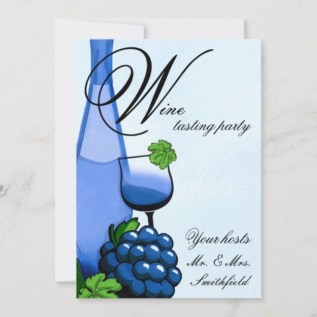  Invitación a una fiesta de degustación de vino (Anverso)