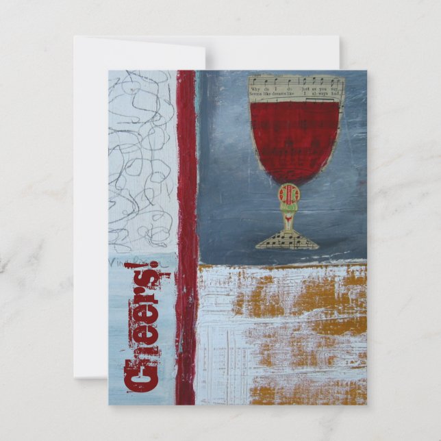 Invitación a una fiesta de degustación de vinos -  (Anverso)