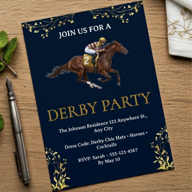 Invitación a una fiesta de derby de carreras de ca (Subido por el creador)