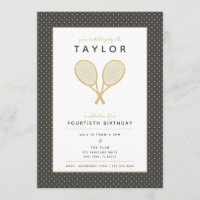 Invitación a una fiesta de Estrella del Tenis