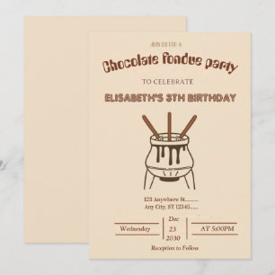 Invitación a una fiesta de fondue para amantes del