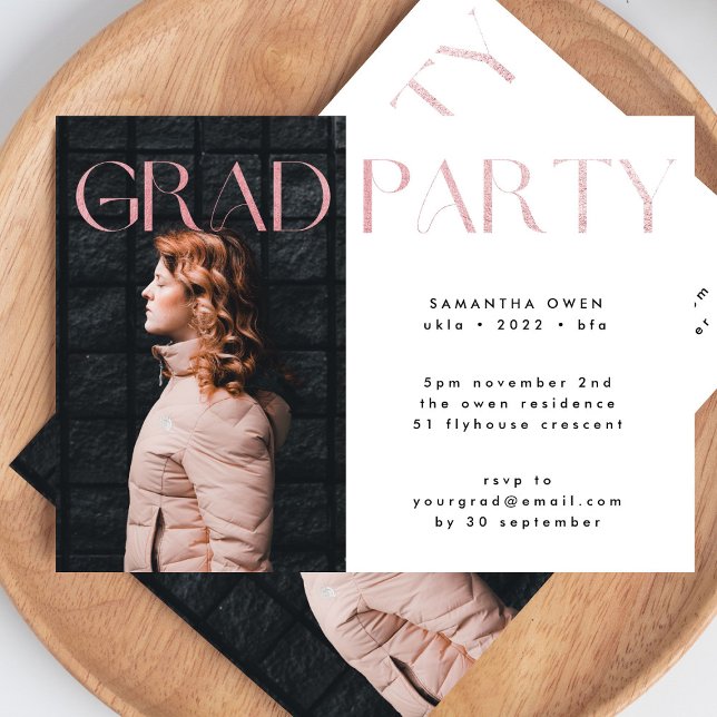 Invitación a una fiesta de fotos de Relieve metali (Subido por el creador)