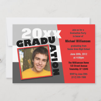 Invitación a una fiesta de fotos rojas en el cuadr