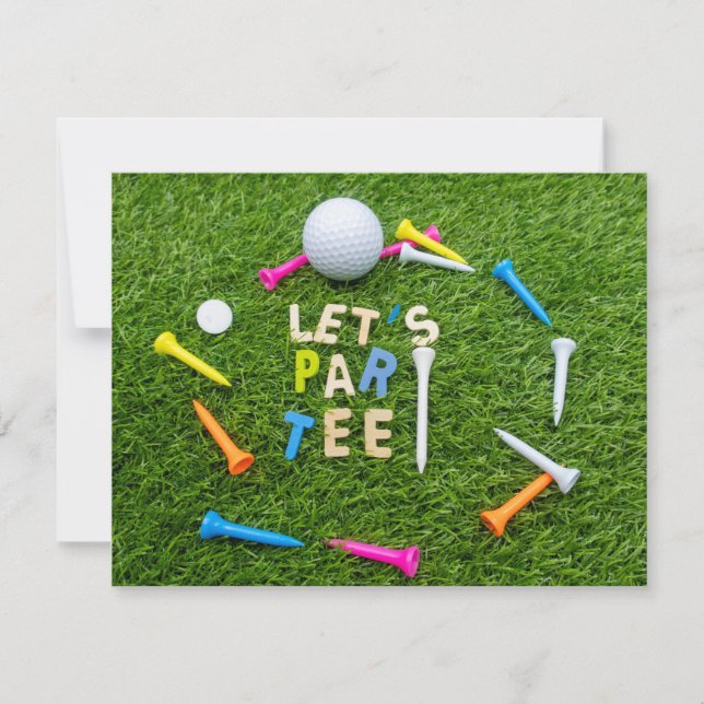 Invitación a una fiesta de golf en Par (Anverso)