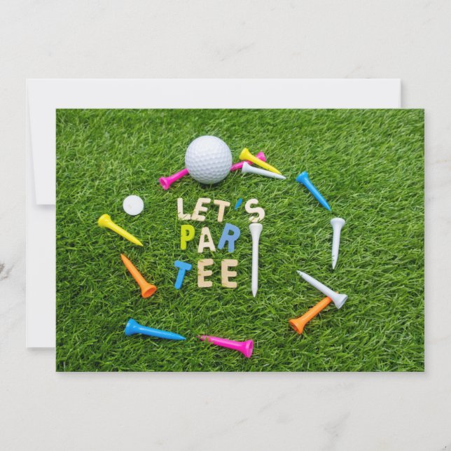 Invitación a una fiesta de golf en Par (Anverso)