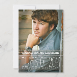 Invitación a una fiesta de graduación audaz en ban