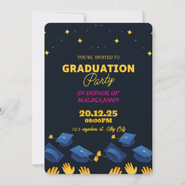 Invitación a una fiesta de graduación con foto