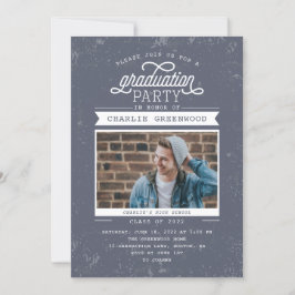 Invitación a una fiesta de graduación con foto