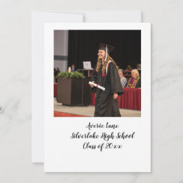 Invitación a una fiesta de graduación con foto de 