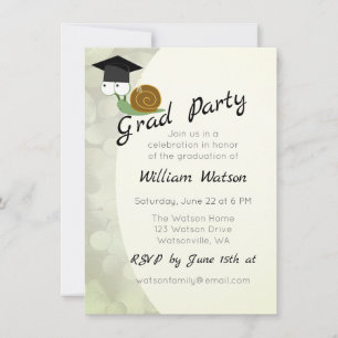 Invitación a una fiesta de graduación con tema de 