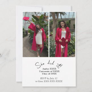 Invitación a una fiesta de graduación conjunta dob