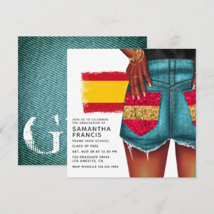 Invitación a una fiesta de graduación de Chica de 