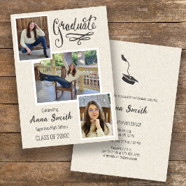 Invitación a una fiesta de graduación de Collage d