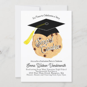 Invitación a una fiesta de graduación de cookie in
