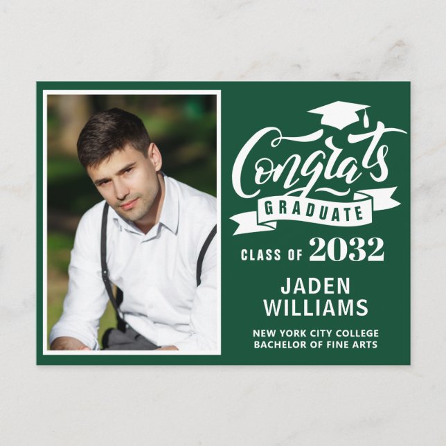 Invitación a una fiesta de graduación de FOTO 2024 (Anverso)
