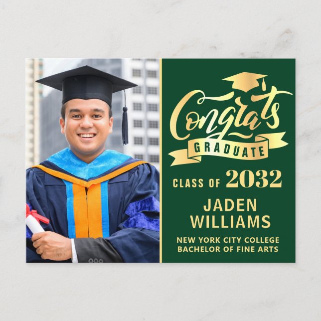 Invitación a una fiesta de graduación de FOTO 2024 (Anverso)