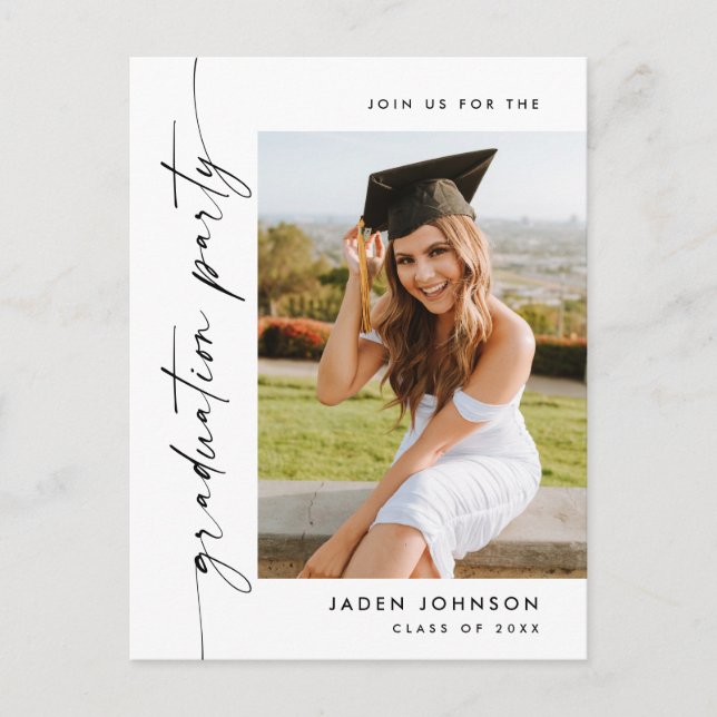 Invitación a una fiesta de graduación de FOTO mode (Anverso)