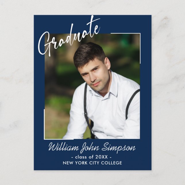 Invitación a una fiesta de graduación de FOTO simp (Anverso)