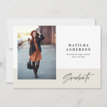Invitación a una fiesta de graduación de fotografí