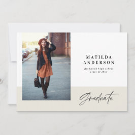 Invitación a una fiesta de graduación de fotografí