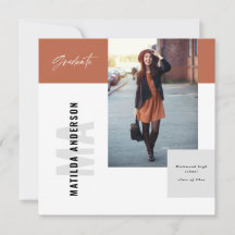 Invitación a una fiesta de graduación de fotografí