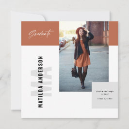 Invitación a una fiesta de graduación de fotografí
