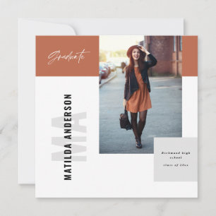 Invitación a una fiesta de graduación de fotografí
