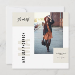 Invitación a una fiesta de graduación de fotografí