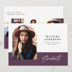 Invitación a una fiesta de graduación de fotografí