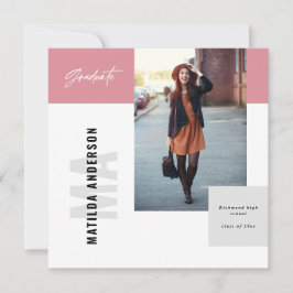Invitación a una fiesta de graduación de fotografí