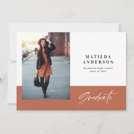 Invitación a una fiesta de graduación de fotografí