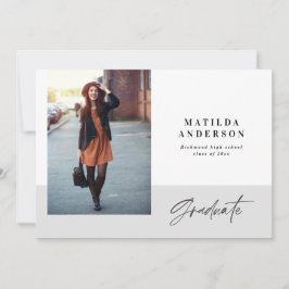 Invitación a una fiesta de graduación de fotografí