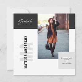 Invitación a una fiesta de graduación de fotografí